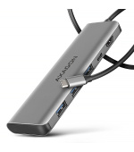 AXAGON HMC-5H, USB 5Gbps hub, 3x USB-A, HDMI 4k/30Hz, PD 100W, kabel USB-C 100cm