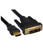 PREMIUMCORD Kabel HDMI - DVI-D 2m (M/M, zlacené kontakty, stíněný)