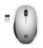 HP Dual Mode Silver Mouse 300 - bluetooth myš, připojení ke dvou PC zároveň