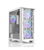 ZALMAN case Z10 DUO White, Mid Tower, ATX, 2xUSB 3.0, 1xUSB-C, 4x ARGB Fan, bílá