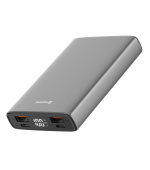 SWISSTEN ALUMINUM POWER BANK 10000 mAh 20W GREY