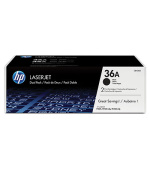 HP 36A Black 2-pack LJ Toner Cart, CB436AD (2,000 / 2,000 pages)