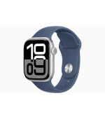 Apple Watch S10/42mm/Silver/Sport Band/Denim/-M/L