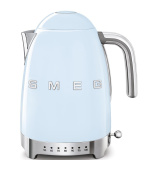 Smeg KLF04PBEU rychlovarná konvice, 1,7 l (7 šálků), 2400 W, styl 50. let, řízení teploty, 7 programů, pastelově modrá