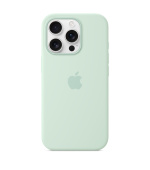 iPhone 16 Pro Silicone Case with MS - Aquamarine