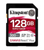 Kingston SDXC karta 128GB Canvas React Plus SDXC UHS-II 300R/260W U3 V90 for Full HD/4K/8K