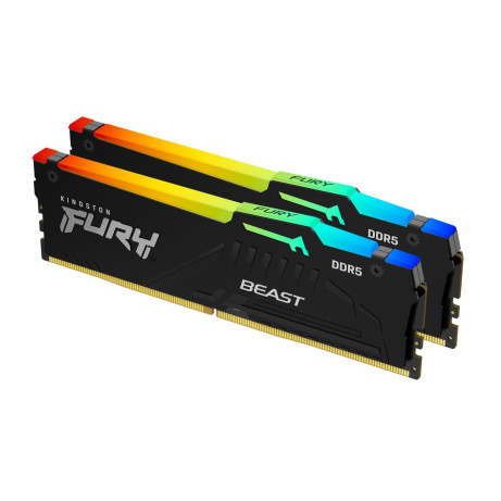 KINGSTON DIMM DDR5 16GB (Kit of 2) 6000MT/s CL30 Non-ECC FURY Beast RGB EXPO, Černá