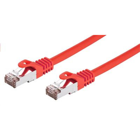 Kabel C-TECH patchcord Cat6, FTP, červený, 2m