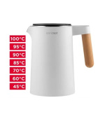 Concept RK3300 Rychlovarn  konvice s regulací teploty 1,5 l Salt & Pepper, bílá