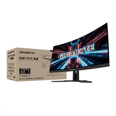 GIGABYTE LCD - 27" Gaming monitor G27FC A, Prohnutý VA1500R, 1920 x 1080 FHD, 165Hz, 3000:1, 250cd/m2, 1ms, 2xHDMI, 1xDP