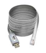 Tripplite Adaptér USB-A/RJ45, kompatibilný s Cisco, 250Kb/s (Samec/Samec), sivý kábel 1.83m