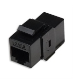 Keystone spojka Cat6, UTP, RJ45/RJ45, černý