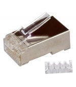 Konektor STP RJ45 (8p8c), Cat6, 50µm, skládaný, drát - 100 ks