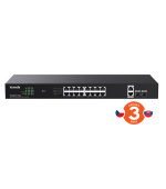 Tenda TEG1120P-16-150W PoE+ Gigabit switch 16x 1Gb/s PoE+ 802.3af/at + 2x SFP + 2x RJ45, 135W, Rack