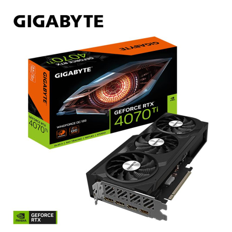 GIGABYTE VGA NVIDIA GeForce RTX 4070 Ti WINDFORCE 12G, 12G GDDR6X, 3xDP, 1xHDMI