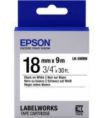 Epson Label Cartridge Standard LK-5WBN Black/White 18mm (9m)