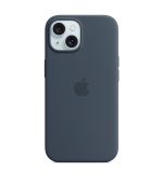 iPhone 15 Silicone Case with MagSafe - Storm Blue