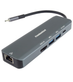 PremiumCord USB-C na HDMI, 2x USB3.2, PD 100W,RJ45