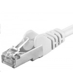 PREMIUMCORD Patch kabel CAT6a S-FTP, RJ45-RJ45, AWG 26/7 0,25m bílá