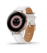 Garmin GPS sportovní hodinky Venu® 2S Rose Gold/White Leather Band