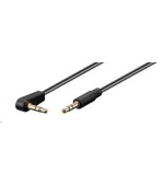 PREMIUMCORD Kabel Jack 3,5mm - 3,5mm konektor 90° M/M 1m