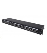 Intellinet Patch panel 24 port Cat6A, stíněný FTP, černý