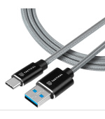 Tactical Fast Rope Aramid Cable USB-A/USB-C 2m Grey