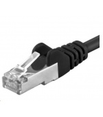 PREMIUMCORD Patch kabel CAT6a S-FTP, RJ45-RJ45, AWG 26/7 0,5m černá