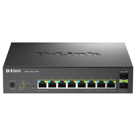 D-Link DMS-1250-10SPL/E, 8x 2.5G PoE, 2x 10G SFP+, 120W  Smart Managed Switch