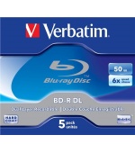 VERBATIM BD-R(5-pack)/DualLayer/Jewel/6X/50GB