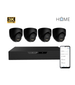 iGET HOME N85P4 - kamerový NVR PoE set 3K rozlišení, 8CH NVR + 4x kamera se zvukem, IR a LED