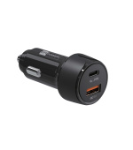 ER POWER 30W PD USB-C/USB-A autonabíječka, černá