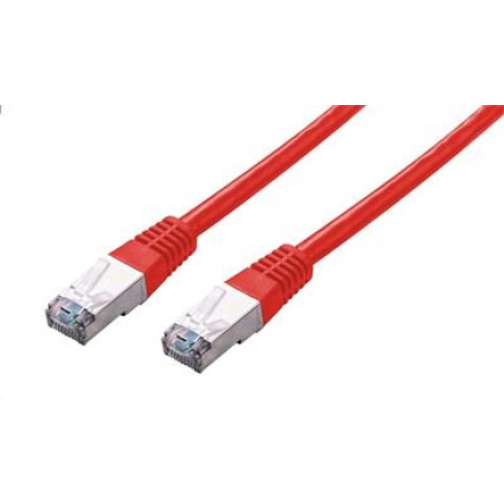 C-TECH kabel patchcord Cat5e, FTP, červený, 2m