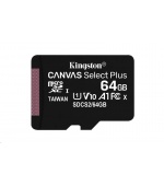 Kingston MicroSDXC karta 64GB micSDXC Canvas Select Plus 100R A1 C10 - 1 ks