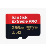 SanDisk micro SDXC karta 256GB Extreme PRO (200 MB/s Class 10, UHS-I U3 V30) + adaptér