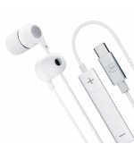 3mk sluchátka - Wired Earphones USB-C, bílá