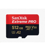 SanDisk micro SDXC karta 512GB Extreme PRO (200 MB/s Class 10, UHS-I U3 V30) + adaptér