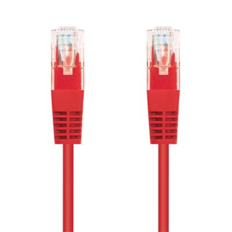 Kabel C-TECH patchcord Cat5e, UTP, červený, 1m