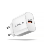 AXAGON ACU-QC18W, nabíječka do sítě 18W, 1x port USB-A, QC3.0/AFC/Apple, bílá