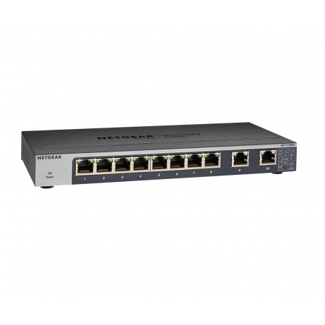 NETGEAR 5-speed Unmanaged Switches 10-Gigabit/Multi-Gigabit, GS110MX