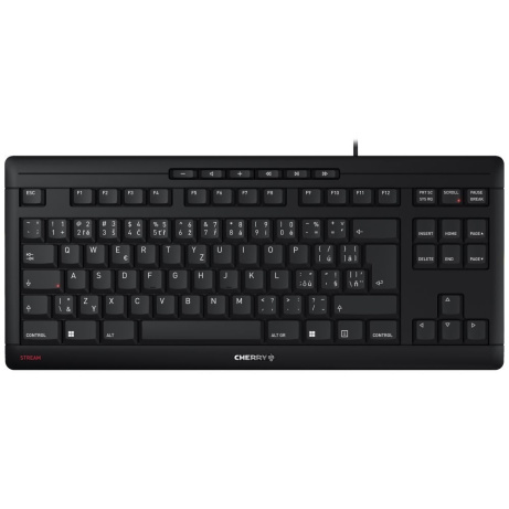 CHERRY klávesnice STREAM TKL, drátová, USB, CZ+SK layout, černá