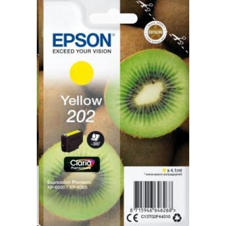 EPSON ink bar Singlepack "Kiwi" Yellow 202 Claria Premium Ink 4,1 ml