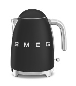 Smeg KLF03BLMEU, rychlovarná konvice, 1,7 l, (7 šálků), 2400 W, styl 50. let, matná černá