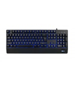 C-TECH Klávesnice KB-104BK, USB, 3 barvy podsvícení, černá, CZ/SK