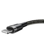 Baseus datový kabel Cafule Lightning 0,5m 2,4A šedo-černý