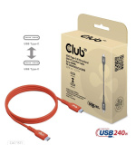 Club3D kabel USB-C, Oboustranný USB-IF Certifikovaný data kabel, PD 240W(48V/5A) EPR M/M 1m