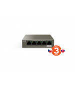 Tenda TEG1105P-4-63W PoE AT switch 4x PoE 802.3af/at, 5x 1 Gb/s, PoE celkem 63W, fanless, PoE+