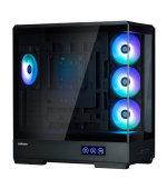 ZALMAN case P50 DS, Mid Tower, ATX, 2xUSB 3.0, 1xUSB-C, 4x 120mm ARGB Fan, Boční display, černá