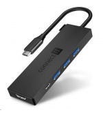 CONNECT IT USB-C hub, 5v1 (USB-C,3xUSB-A,HDMI), externí, Antracitová