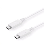 C-TECH kabel USB 3.2, Type-C (CM/CM), PD 100W, 20Gbps, 2m, bílý